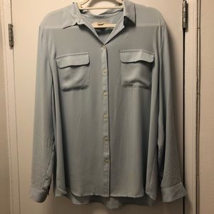 NWOT LOFT Utility Blouse (Powder Blue)